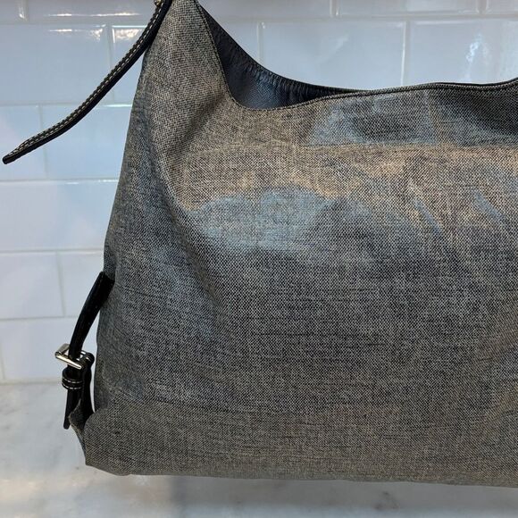 Dooney & Bourke Coated Canvas Denim X-Large HoboShoulder Bag - Picture 5 of 16